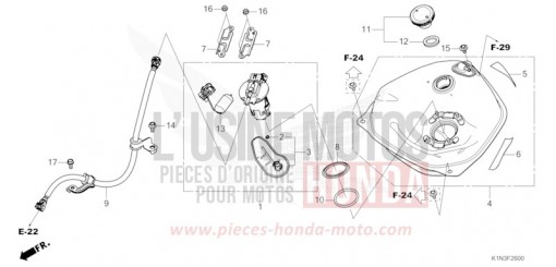 RESERVOIR A CARBURANT FSH125M de 2021